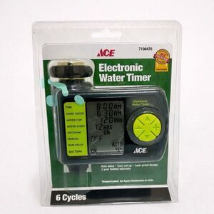 ACE 6 Cycle Electronic Water Timer 7198476 Digital Hose Sprinkler Timer New